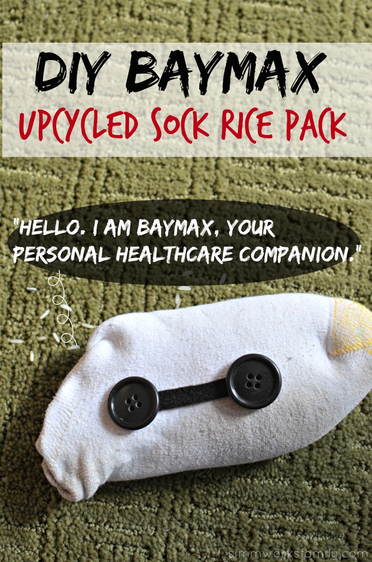 DIY Baymax Upcycled Sock Rice Pack