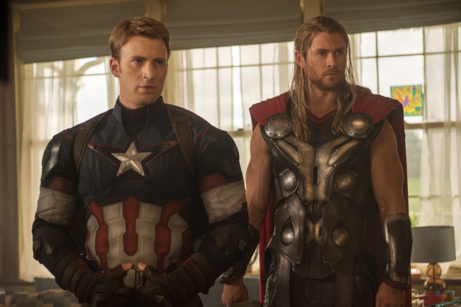 Avengers Age Of Ultron Thor and Captain America