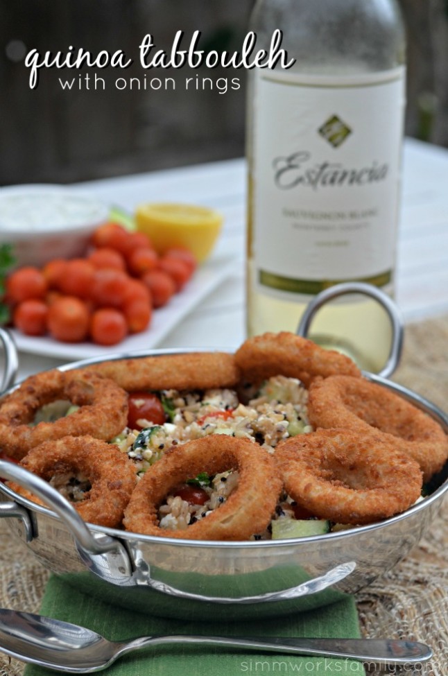 Quinoa Tabbouleh with Onion Rings