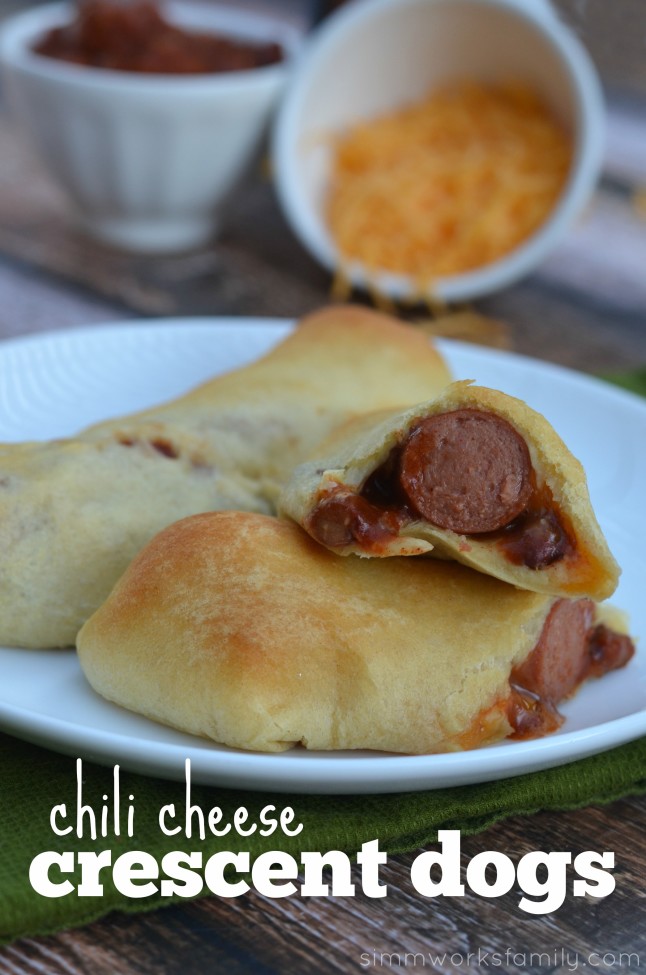 Chili Cheese Crescent Dogs on the Grill