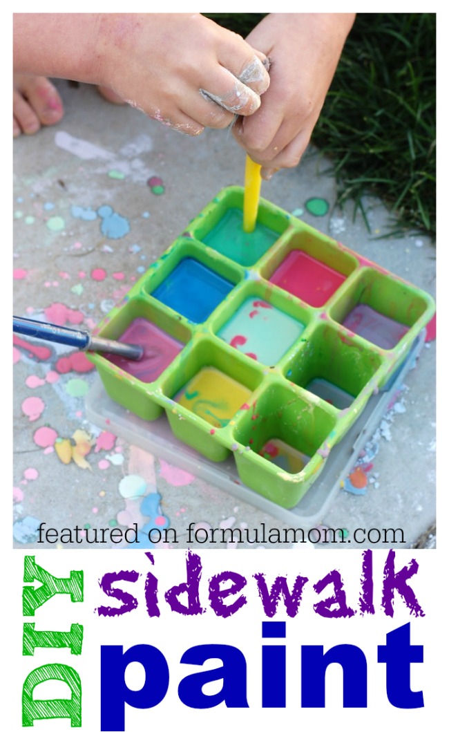 DIY Sidewalk Paint - the perfect summer activity for little ones