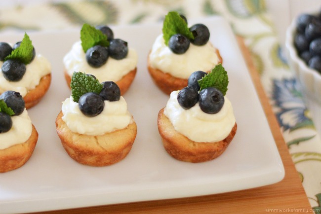 Lemon Blueberry Tarts - easy summer dish