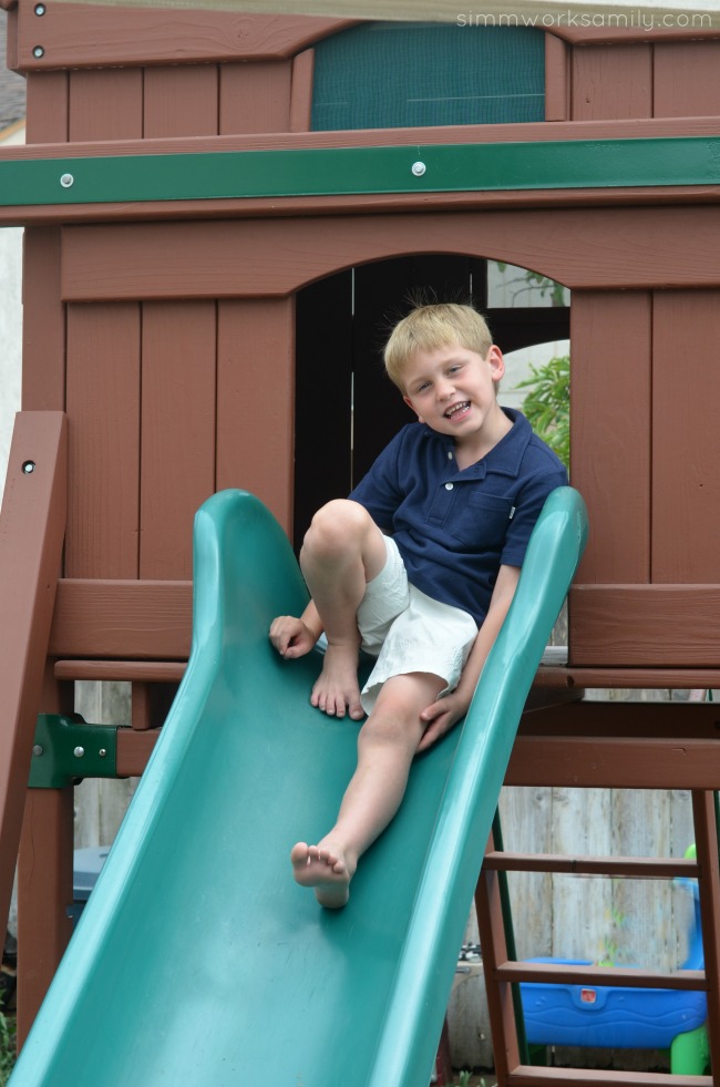 OshKosh playtime on the slide