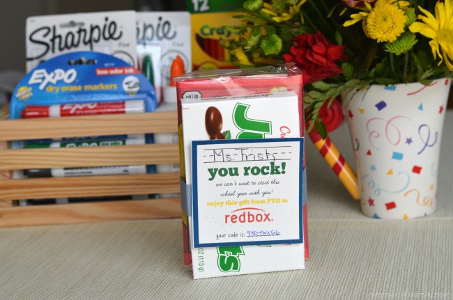 Back to School Teacher Appreciation Gifts + a Tutorial for a Redbox Gift