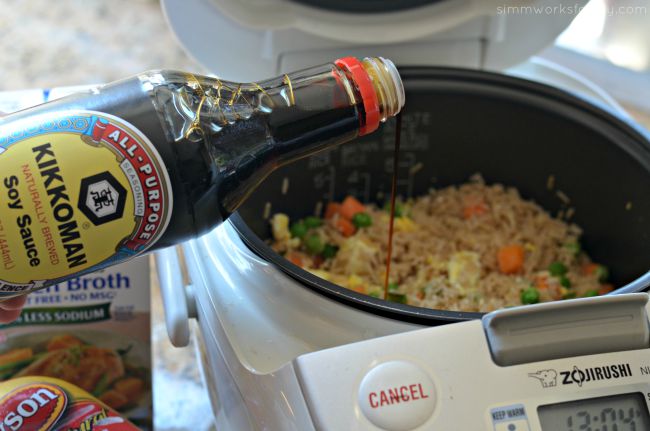 Date Night At Home Rice Cooker Fried Rice with Kikkoman