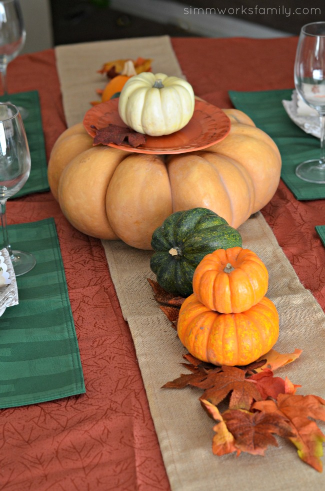 Creating The Perfect Thanksgiving Tablescape - fall foliage and squash