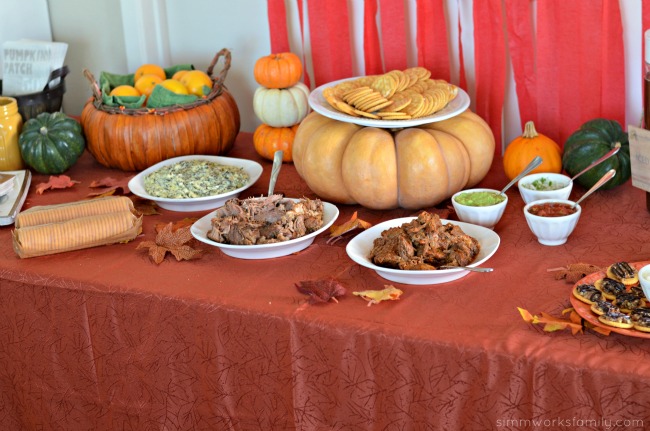 Fall Harvest Party Ideas - street taco on a ritz bar