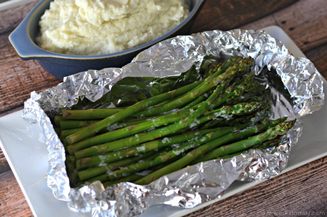 Keto Friendly Grilling Meals - foil wrapped asparagus