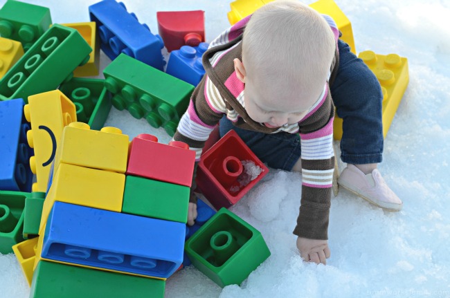 Legoland CA Holiday Snow Days - playing in the snow