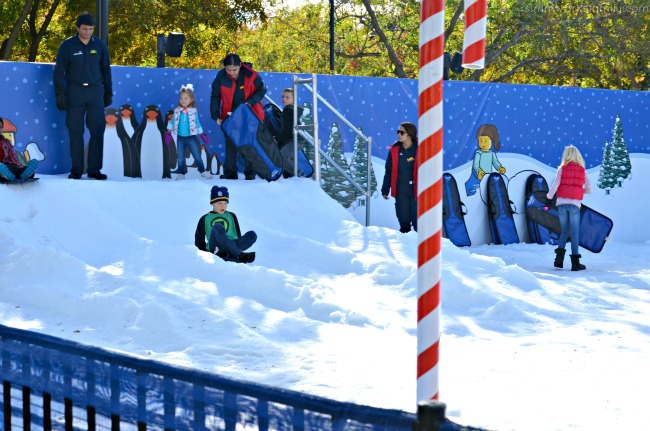 Legoland CA Holiday Snow Days - sledding