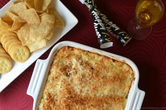 Creamy Chicken Jalapeno Popper Dip with chips and crackers