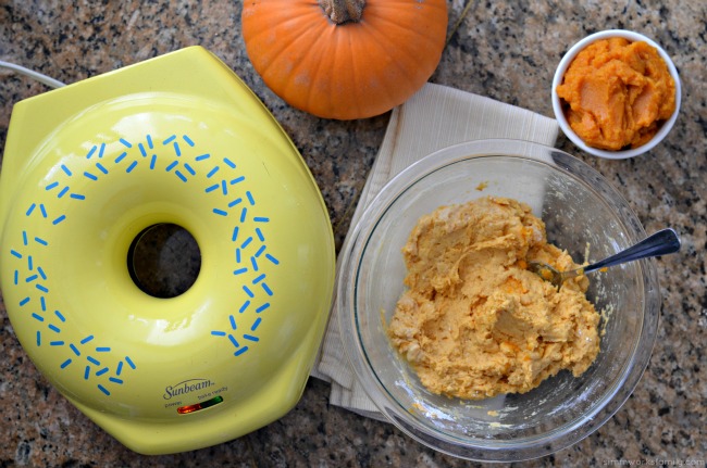 Keto Friendly Pumpkin Donuts - making the batter