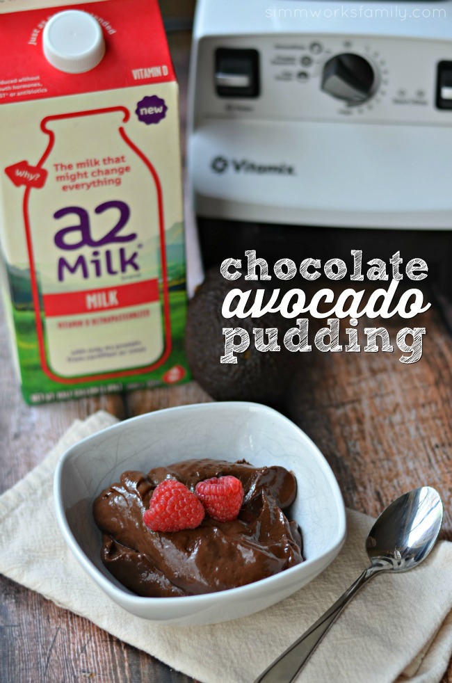 No Cook Chocolate Avocado Pudding - a healthier alternative to the traditional recipe