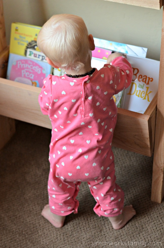 DIY Vertical Toy Storage also good for books