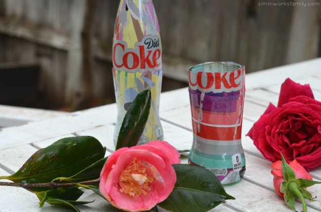 How To Make A Glass Vase Out Of A Coke Bottle with roses