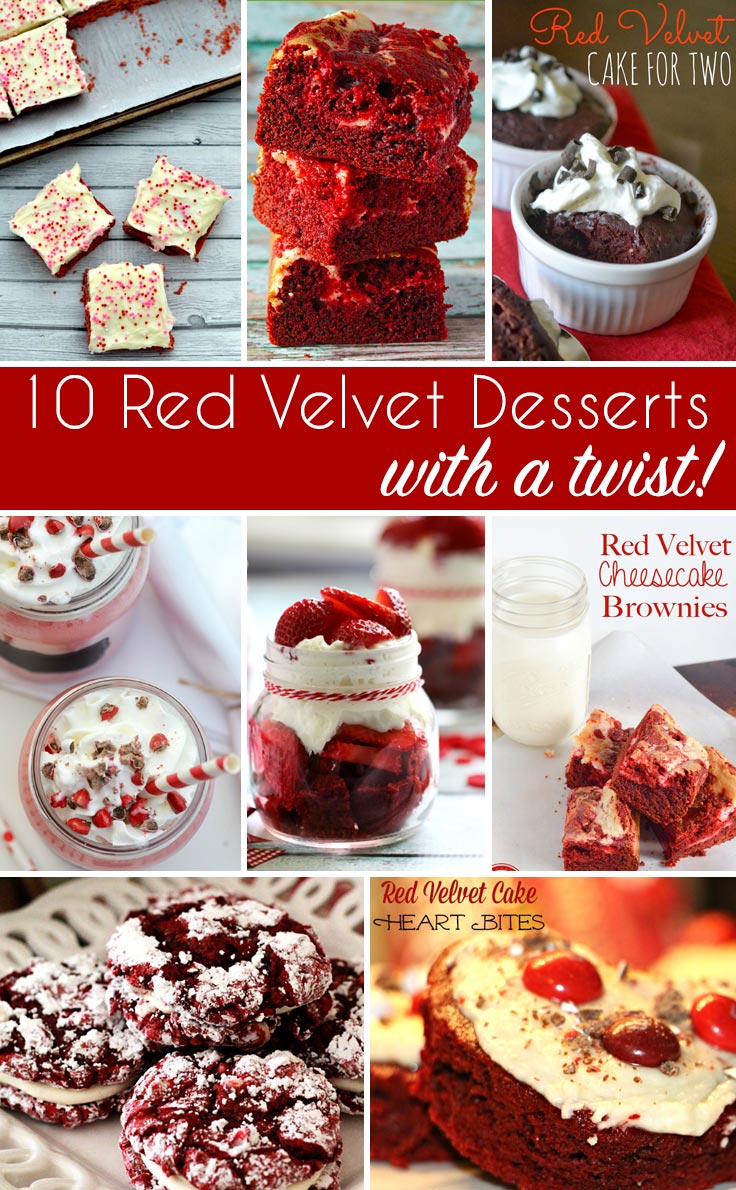 10 Red Velvet Desserts with a twist - if you're as obsessed about red velvet as I am, you have to give these a try! 