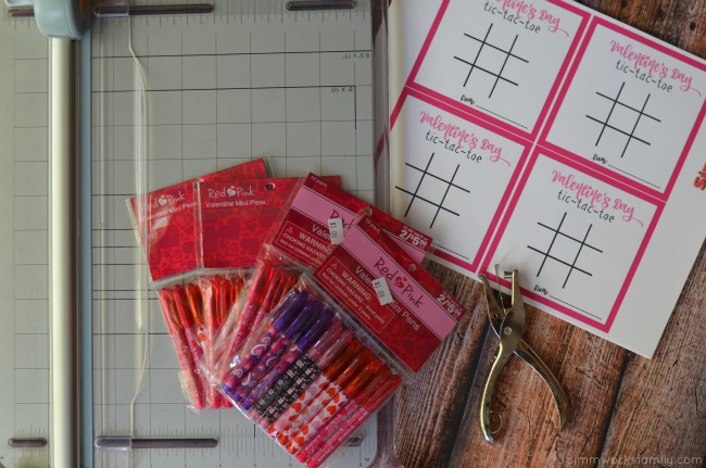 Tic Tac Toe Valentines Day Printables supplies