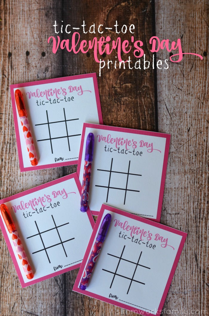 Tic Tac Toe Valentines Day Printables