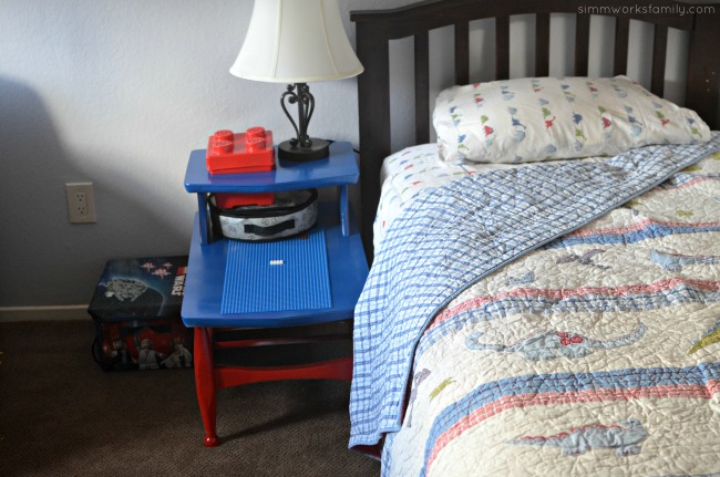 DIY Lego Side Table - turn a thrift store find into an awesome table