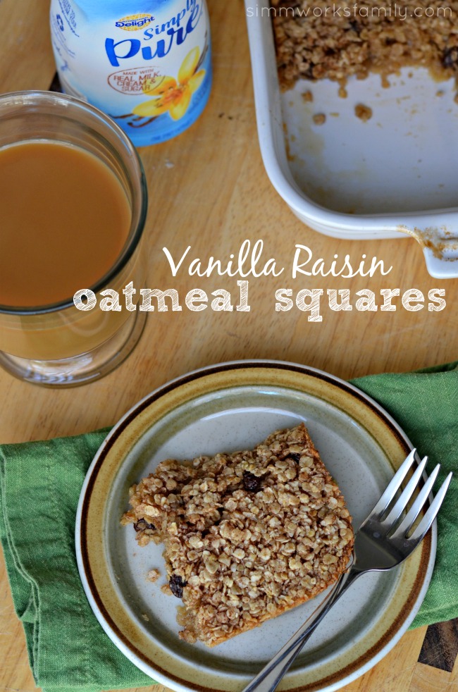 Vanilla Raisin Oatmeal Squares