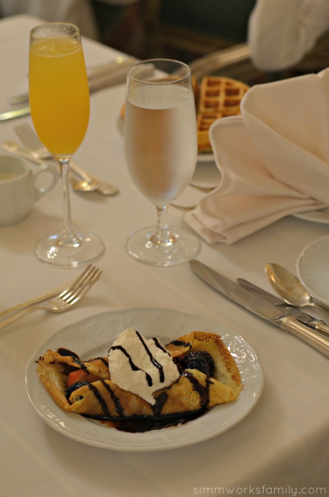 Mother's Day Brunch at the Westgate Hotel - house made crepes