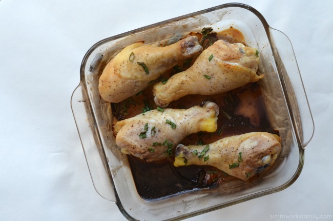 Soy Ginger Marinated Chicken Drumsticks - roasted in the oven