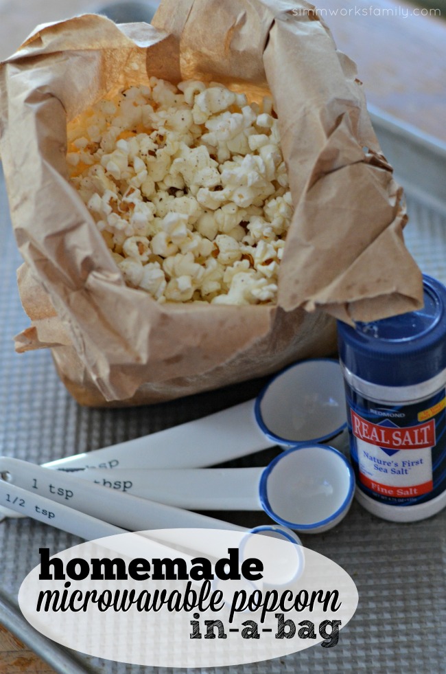 Homemade Microwavable Ranch Popcorn in a Bag