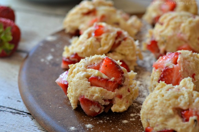 Strawberry Black Pepper Scones dough