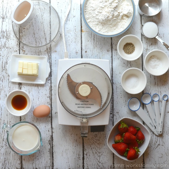 Strawberry Black Pepper Scones ingredients