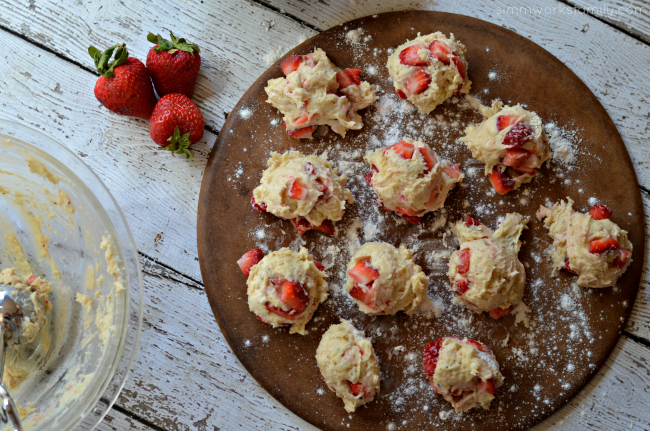 Strawberry Black Pepper Scones ready to bake