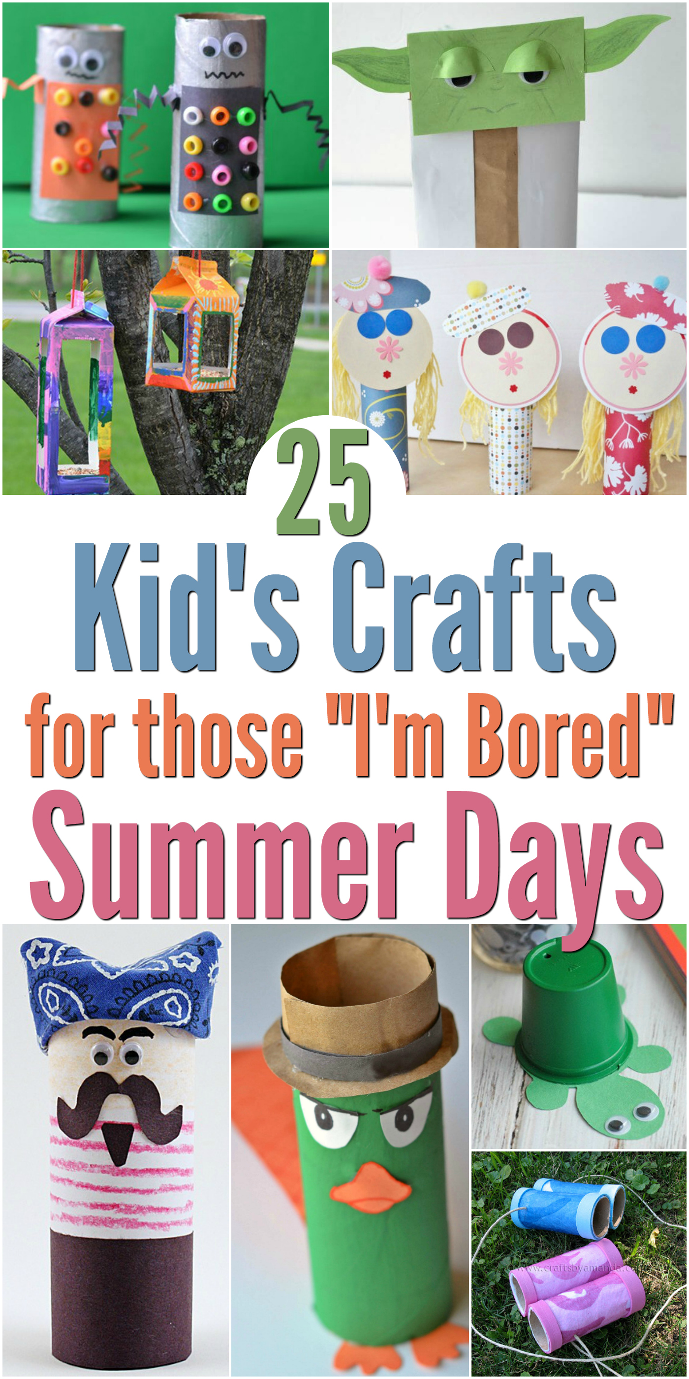 25 Kids Crafts For Those I m Bored Summer Days