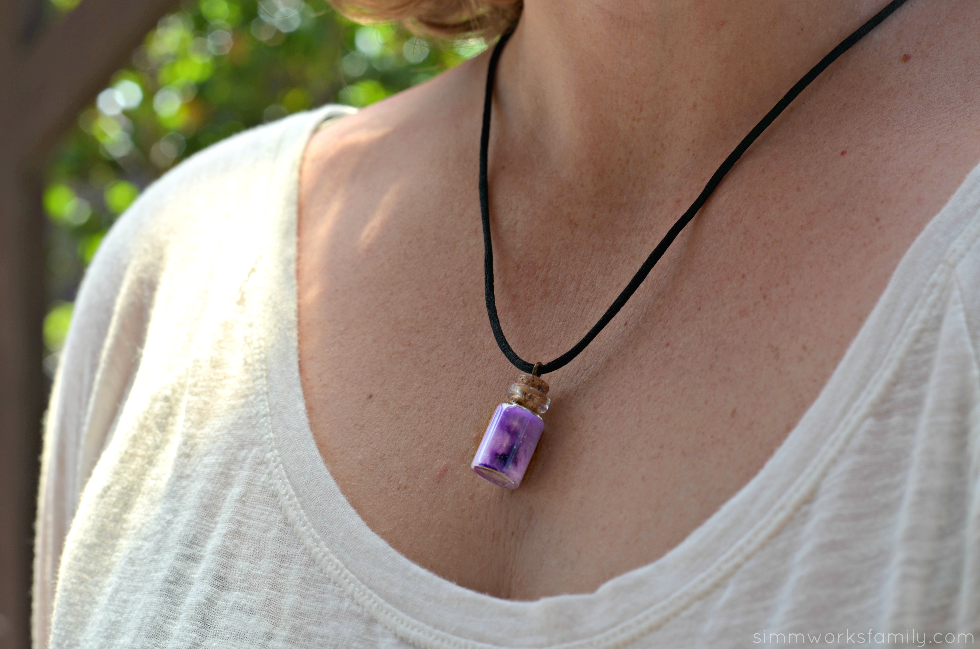 DIY Nebula in a Jar Necklace craft