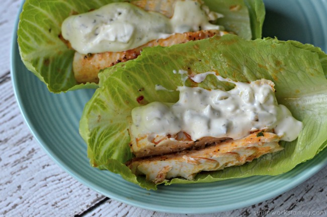 Lettuce Wrapped Salmon Tacos - delicious low carb dinner