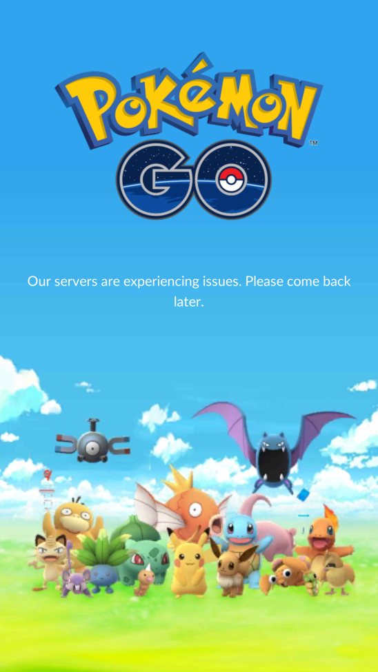 Pokemon Go servers down