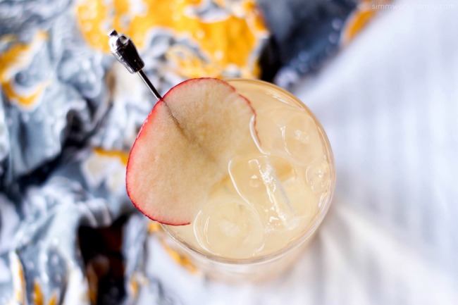 Apple Ginger Screwdriver with apple garnish