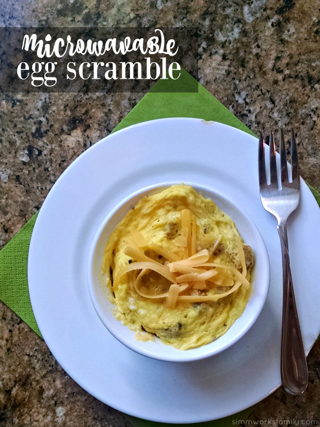Fueling Up To Play: Microwavable Egg Scramble - A Crafty Spoonful