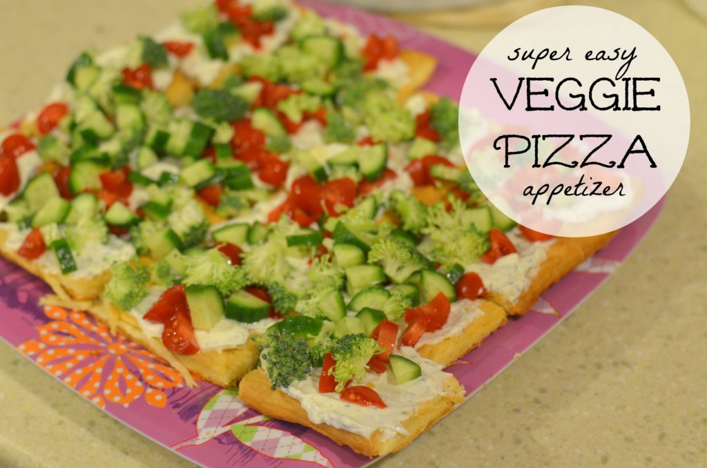 Veggie Pizza Appetizer Recipe with Ranch