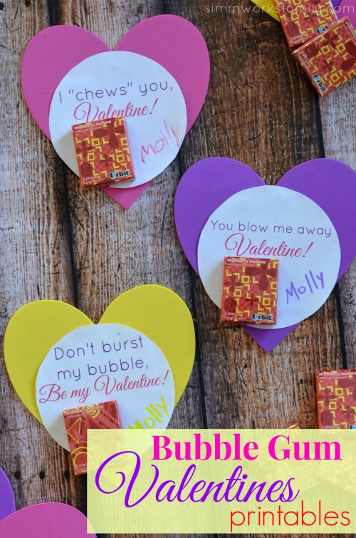 Bubble Gum Valentine Printable - Perfect for Preschoolers! - A Crafty