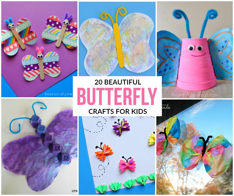 Oil pastel butterfly craft for toddlers - My Bored Toddler