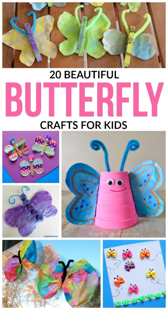 20 Beautiful Butterfly Crafts for Kids