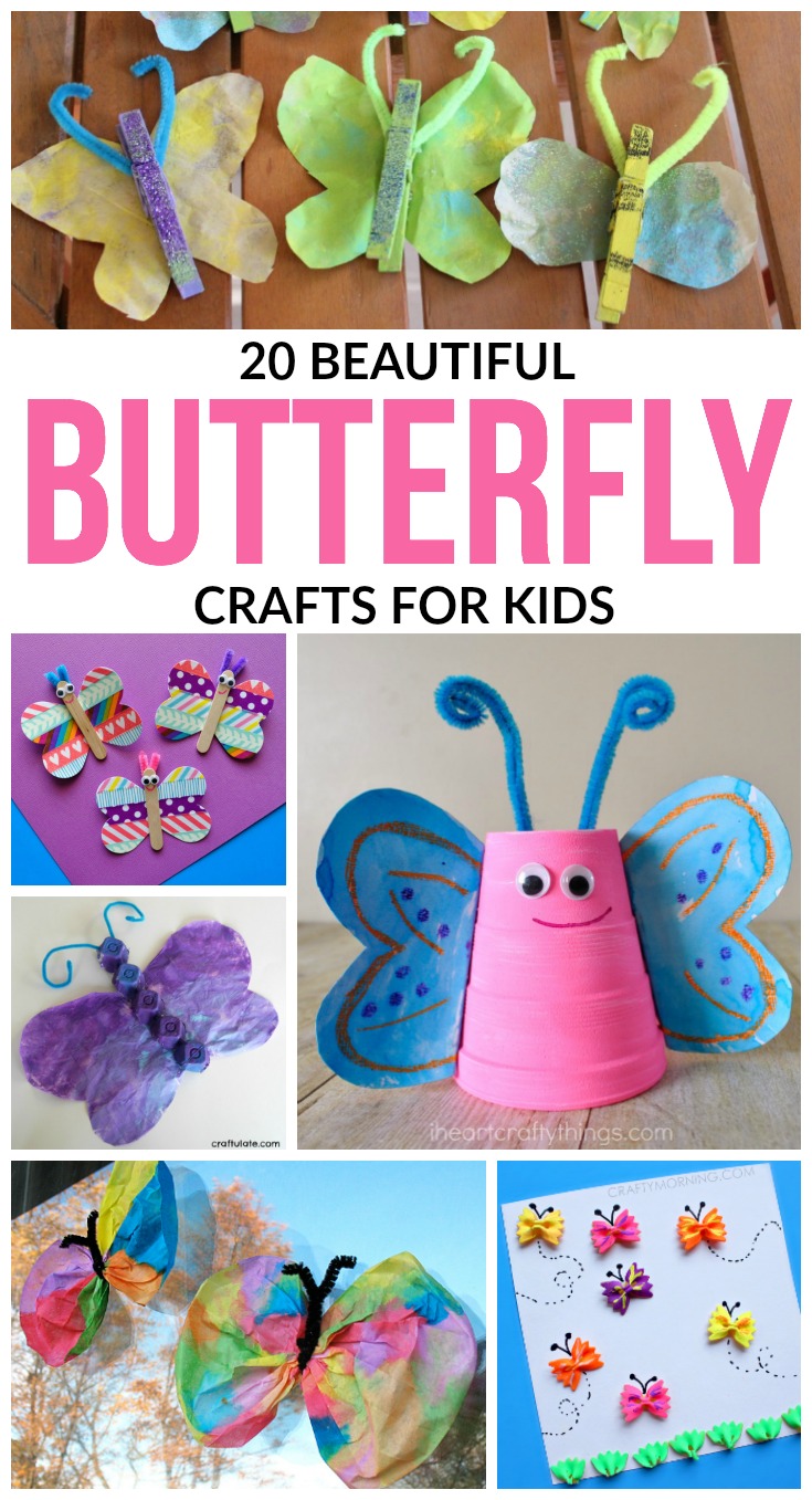 Butterfly Crafts - Tissue Paper Butterfly - Crafts by Amanda