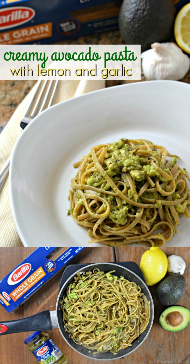 This creamy avocado pasta with lemon and garlic is ready in less than 30 minutes. AD