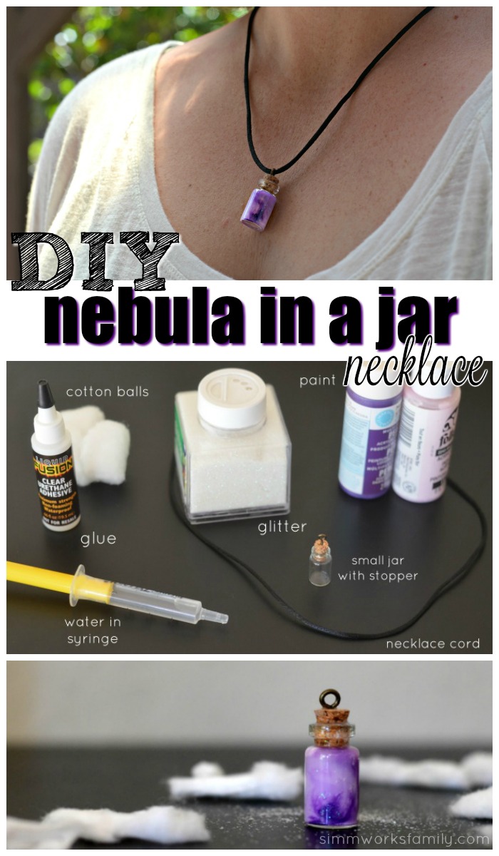 This DIY nebula in a jar necklace tutorial is a fun and easy way to get your daughter involved in STEM based crafts.