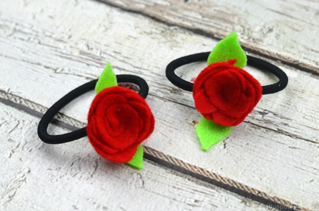 DIY Rose Hair Tie inspired by Beauty and the Beast