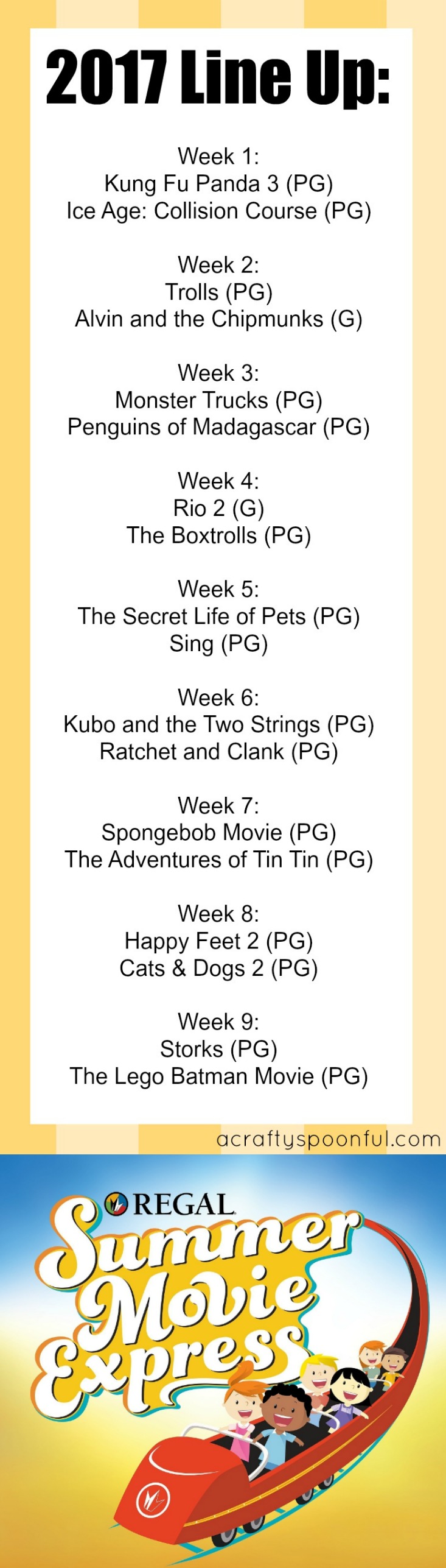 Find the full lineup of $1 Movies for the 2017 Summer Movie Express at Regal Cinemas for movie fun all summer! This is a great way to beat the heat and get out of the house.
