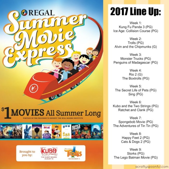 $1 Movies For 2017 Summer Movie Express