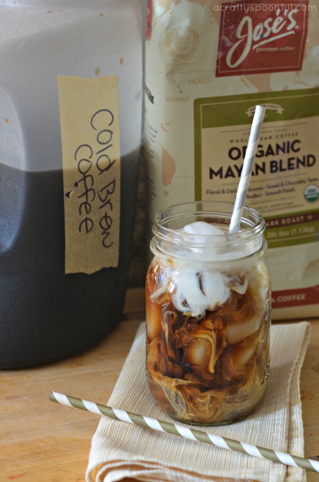 Iced Coffee and Cream in Mason Jars